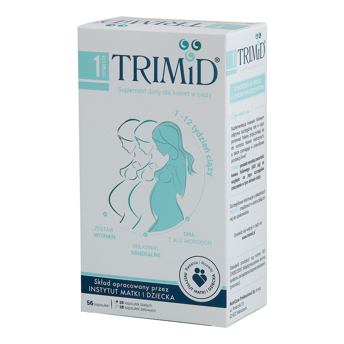 Trimid Trymestr 1 Suplement diety dla kobiet w ciąży 1-12 tydzień 56 kapsułek