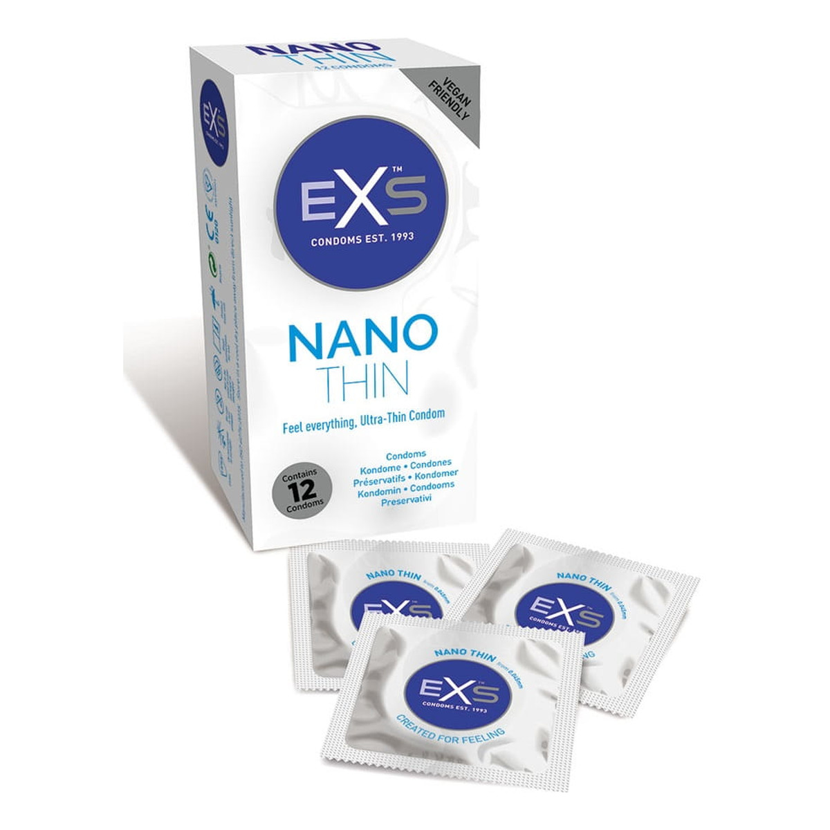 EXS Nano thin ultra cienkie prezerwatywy 12szt.