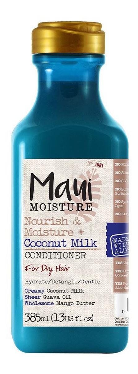 Nourish & moisture + coconut milk conditioner odżywka do włosów suchych z mleczkiem kokosowym
