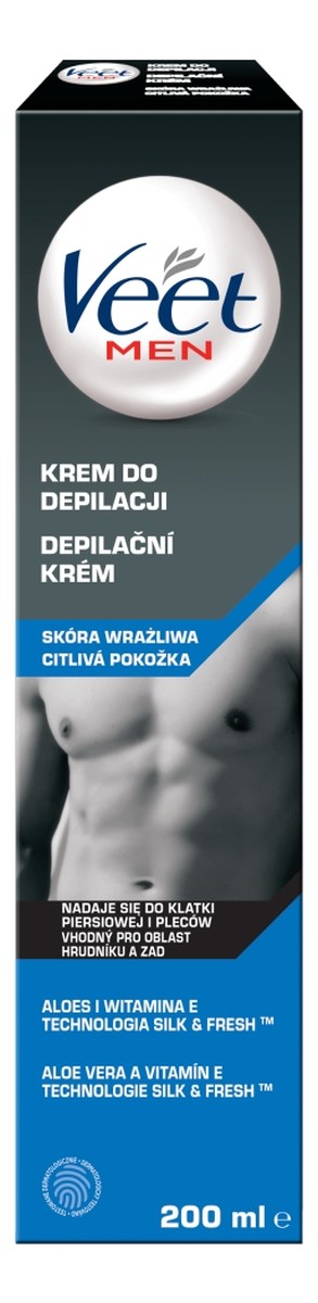 Krem do depilacji dla mężczyzn skóra wrażliwa