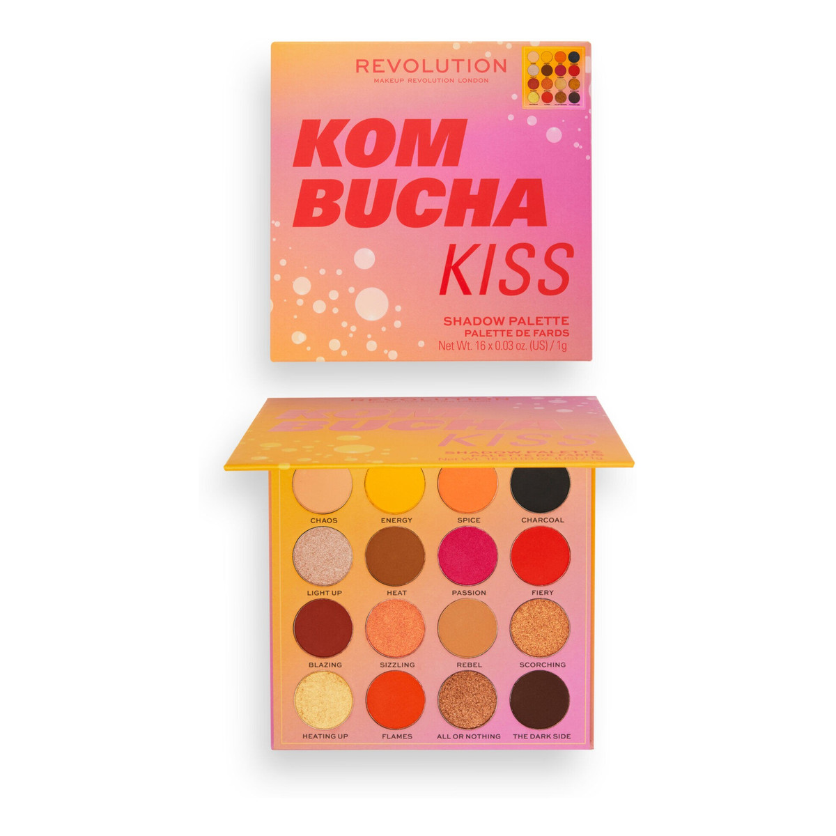 Makeup Revolution Hot Shot Paleta Cieni do powiek Kombucha Kiss
