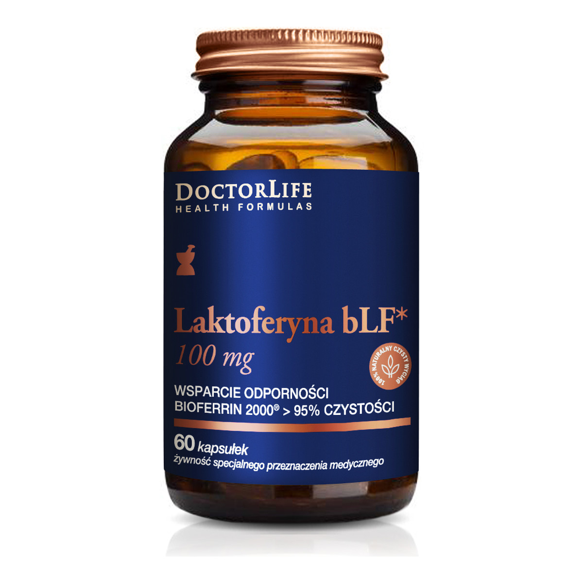 Doctor Life Laktoferyna blf 100mg suplement diety wspomagający odporność 60 kapsułek