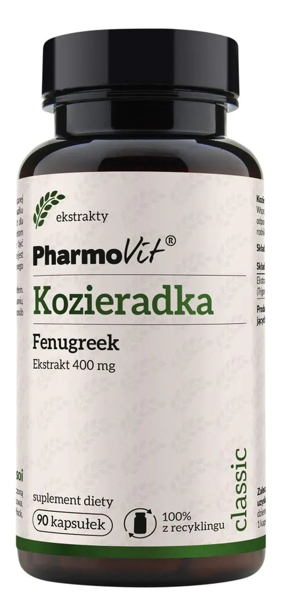 Kozieradka 400 mg suplement diety 90 kapsułek