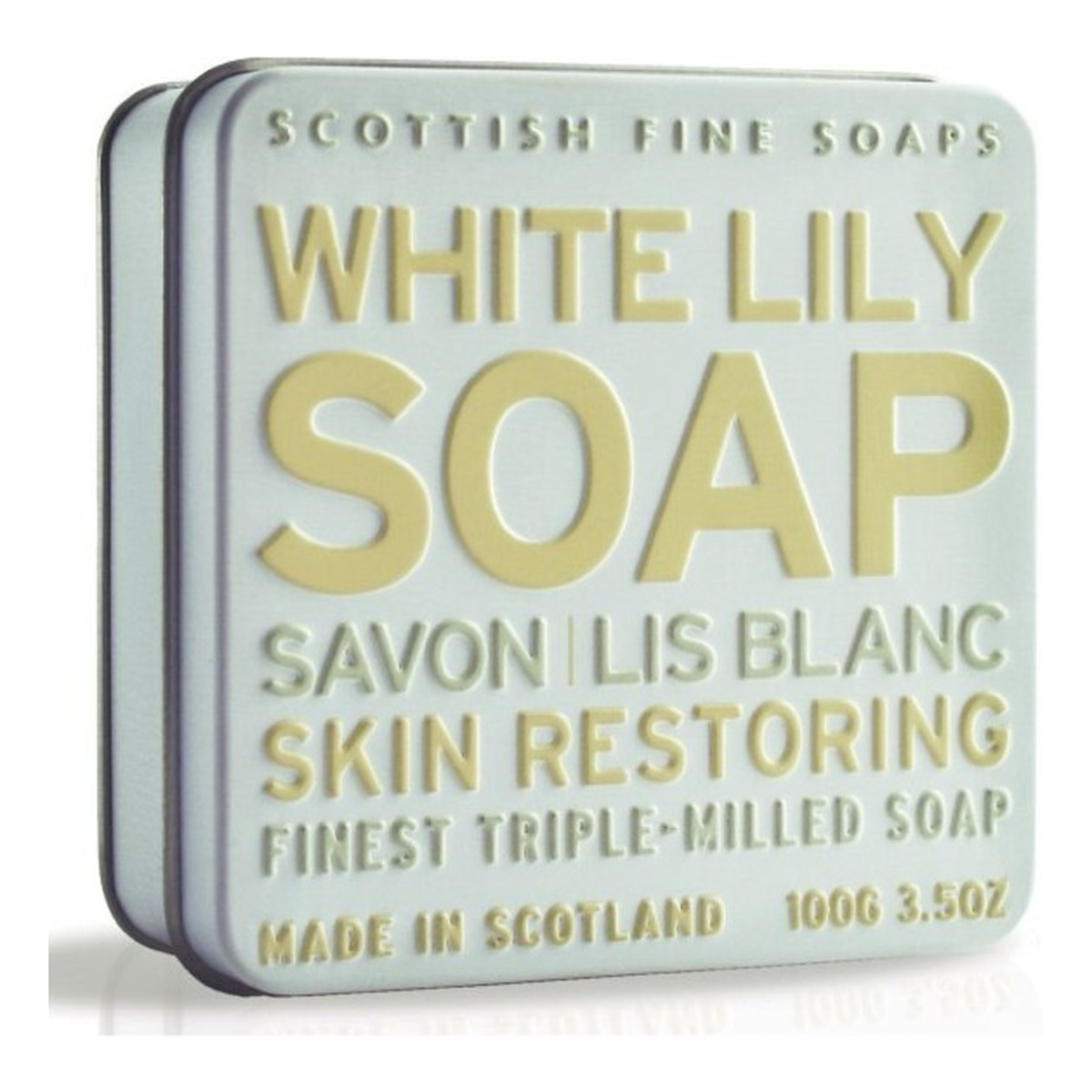 The Scottish Fine Soaps White Lily Soap In A Tin, Mydło w puszce 100g