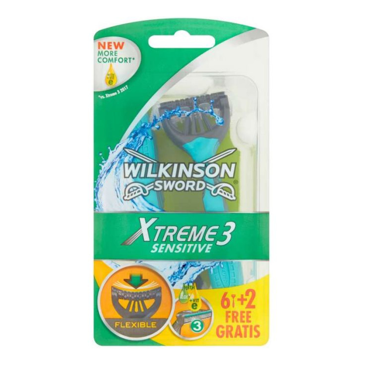 Wilkinson Sword Xtreme3 Sensitive Maszynka Do Golenia 8 szt.