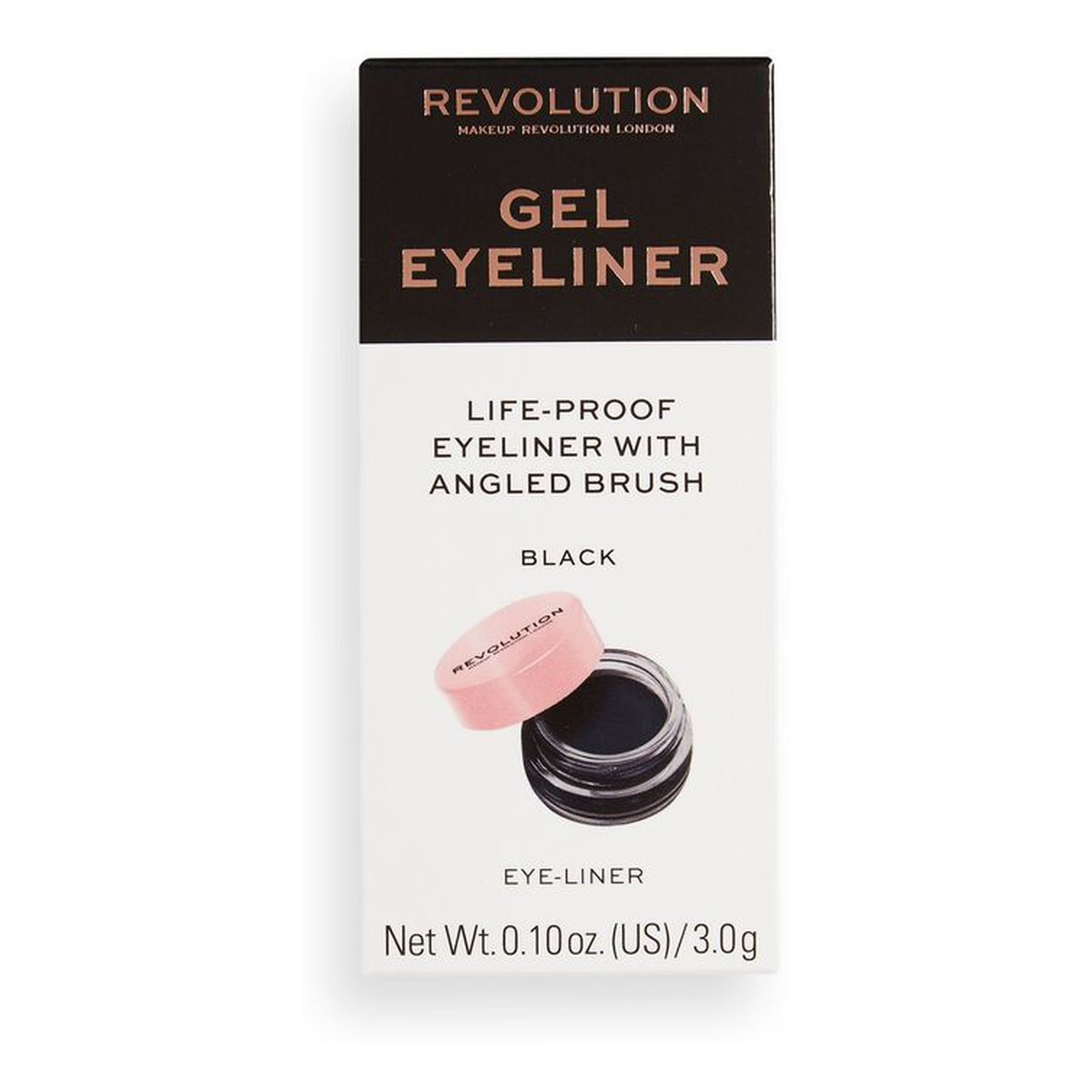 Makeup Revolution Gel Eyeliner With Brush Eyeliner W Żelu Z Pędzelkiem 3g