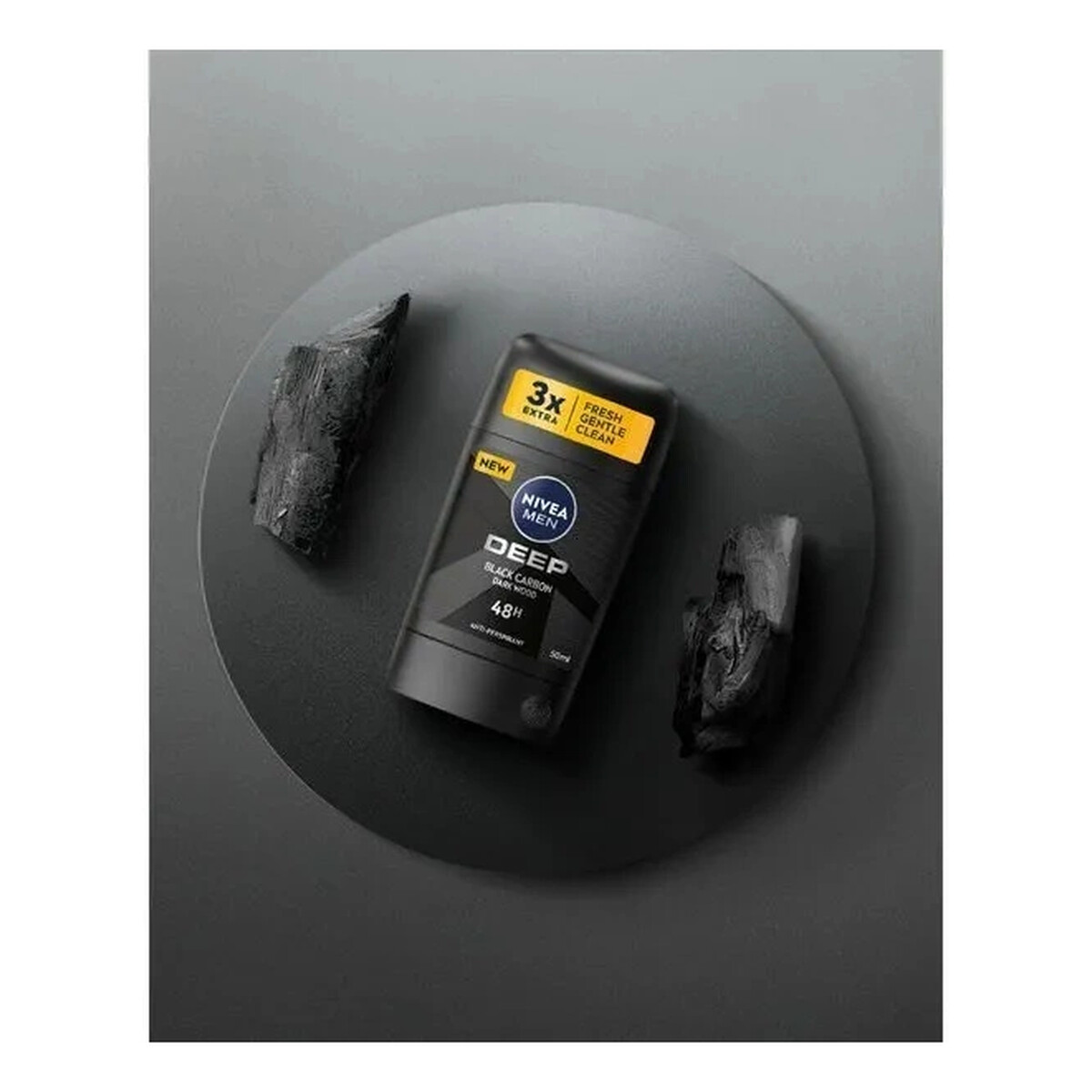 Nivea Deep Black Carbon Dark Wood 48h Anti-perspirant - 50ml