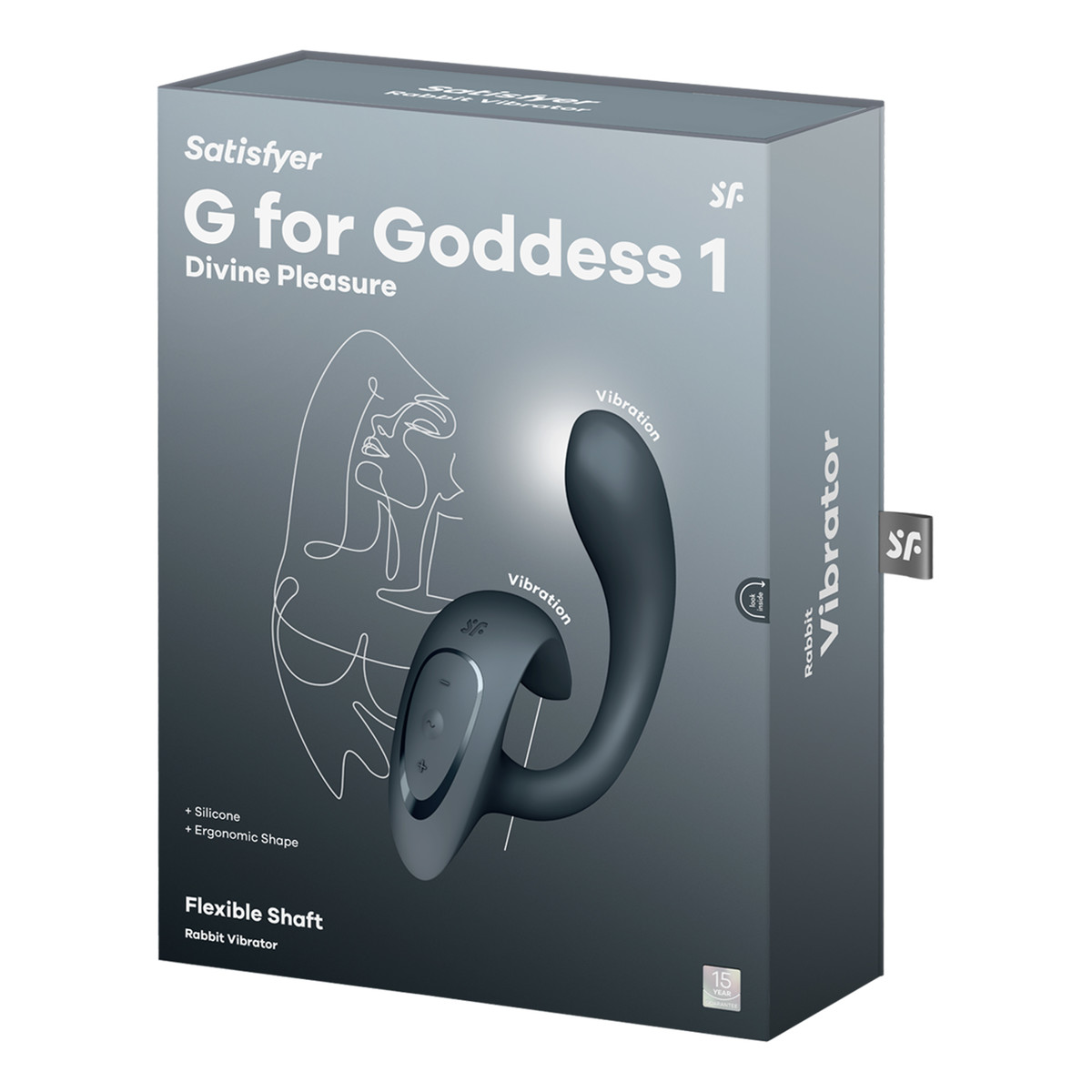 Satisfyer G For Goddess Wibrator ze stymulacją ssącą łechtaczki Dark Grey