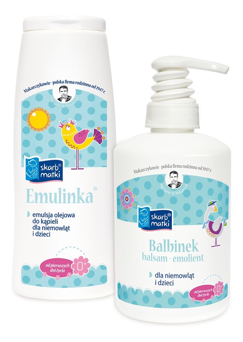 Zestaw Emulinka emulsja olejowa do kąpieli 250ml + Balbinek balsam-emolient