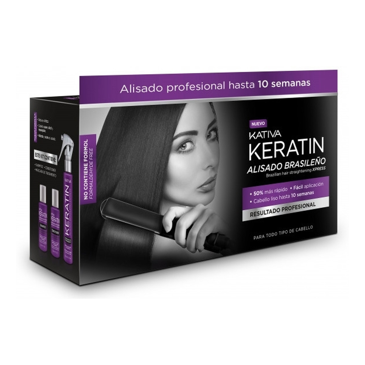 Kativa Zestaw Do Keratynowego Prostowania Włosów Express Alisado Brasileno Xpress 170ml