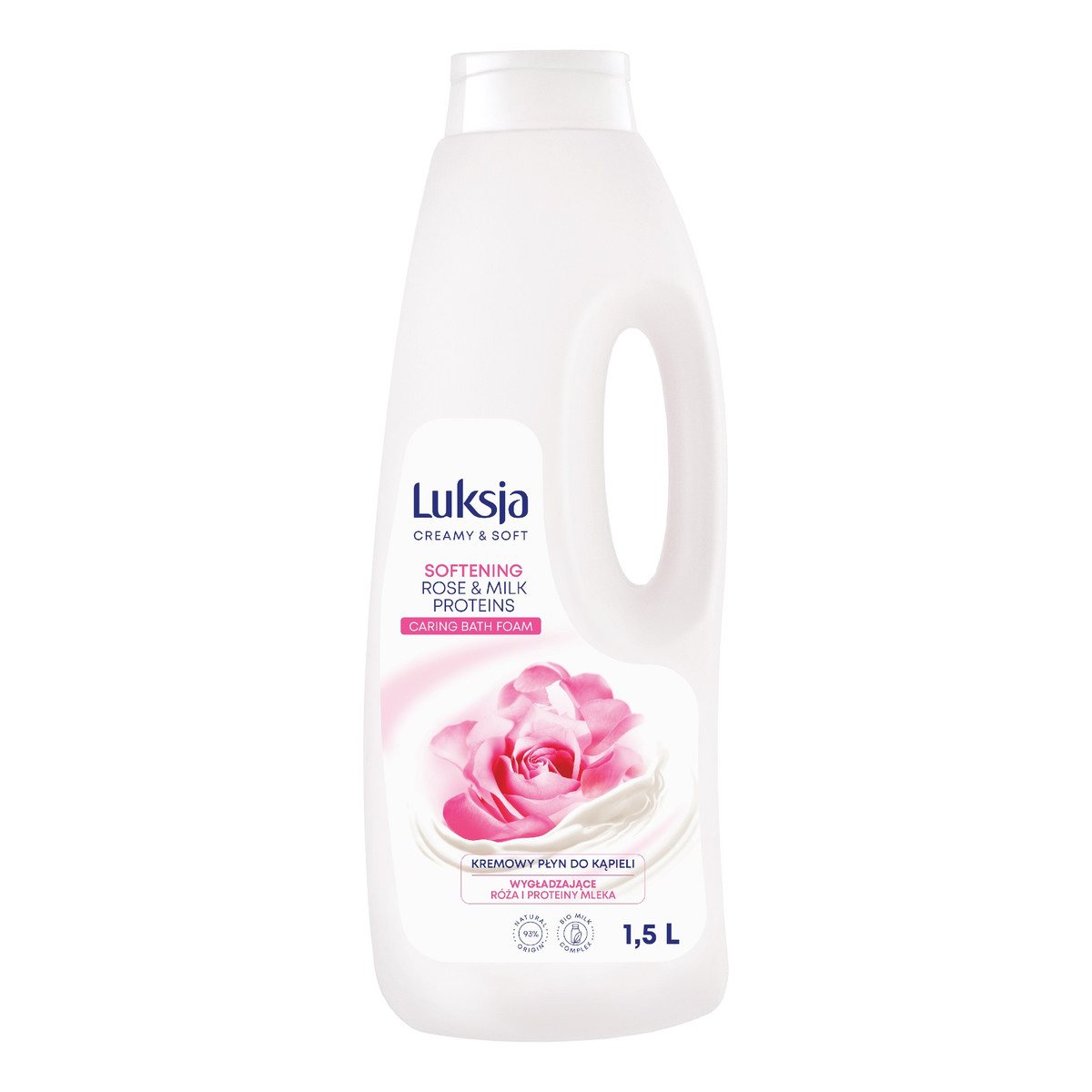 Luksja Creamy & Soft Kremowy płyn do kąpieli softening-rose & protein milk 1500ml