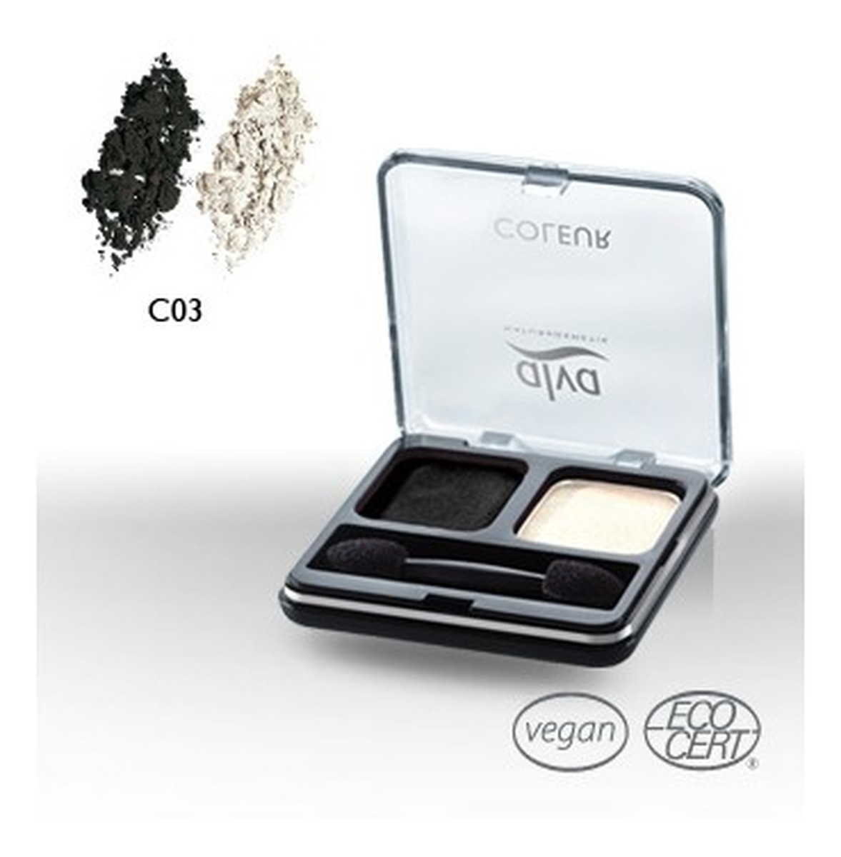 Duet kremowych cieni do powiek C3 - Smoky Black