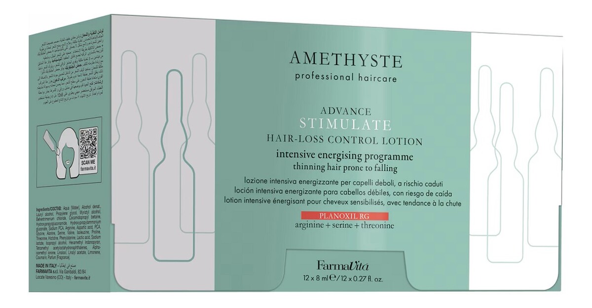 Amethyste advance stimulate lotion stymulujący wzrost włosów 12x8ml