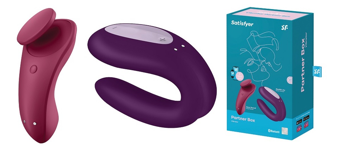 Partner Box zestaw Sexy Secret Panty Vibrator + Double Joy Partner Vibrator