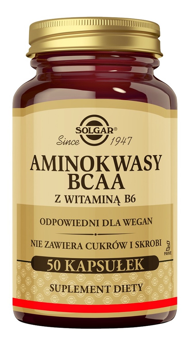 Aminokwasy BCAA z witaminą B6 suplement diety 50 Kapsułek