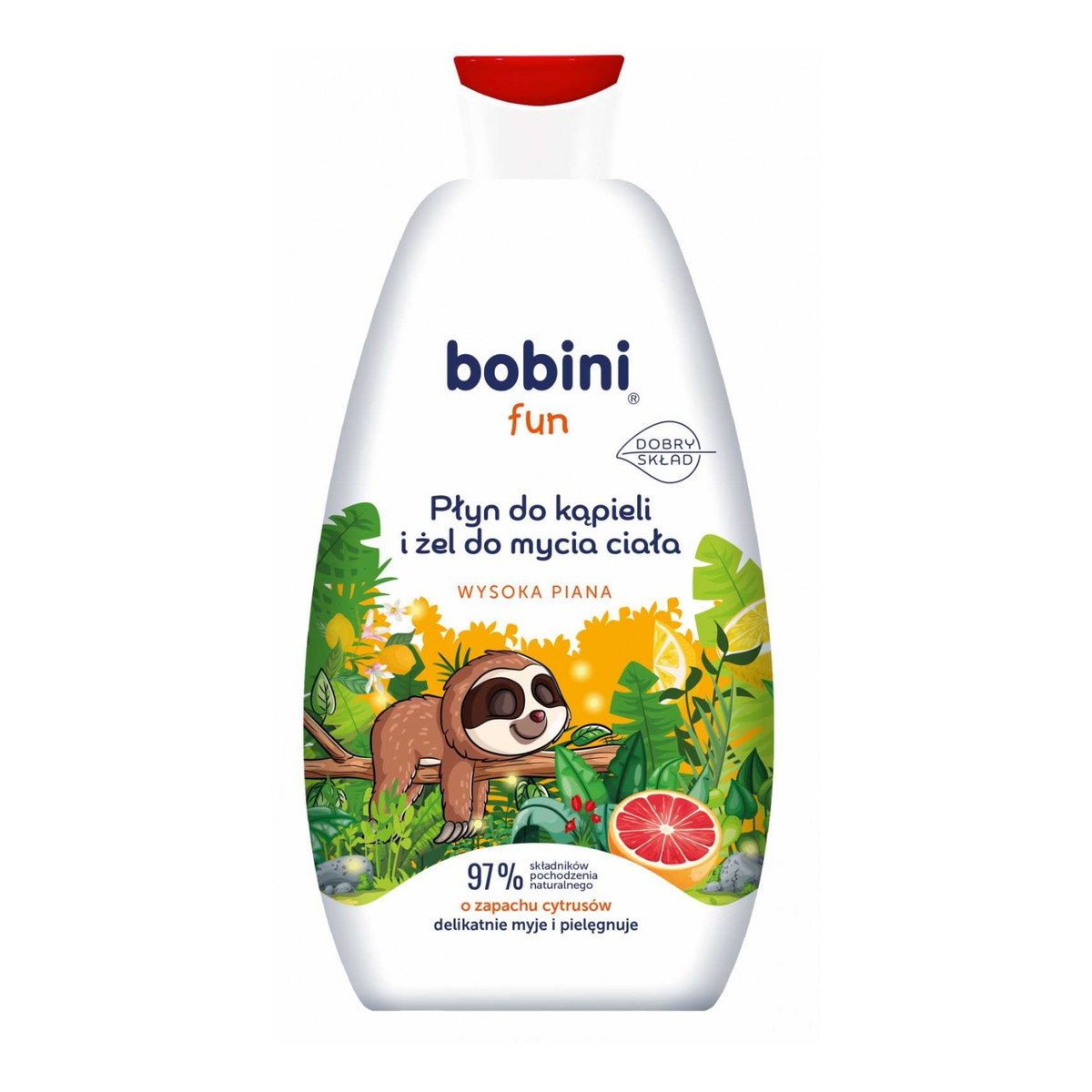 Bobini Fun Płyn do kąpieli i żel do mycia ciała Zapach Cytrusów 500ml