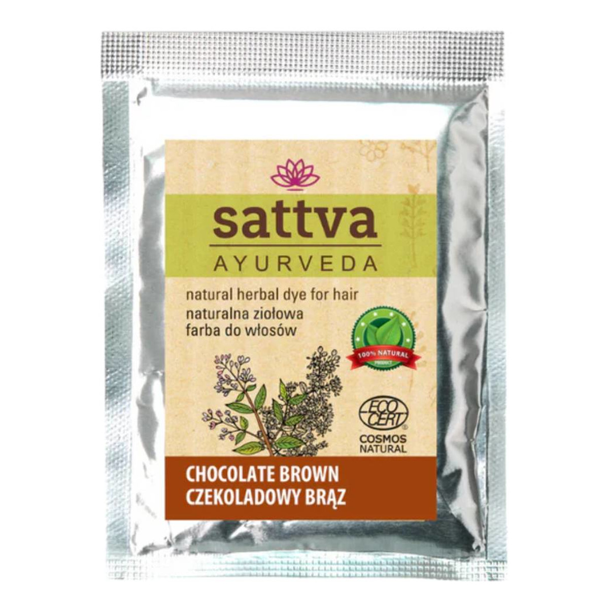Sattva Natural Herbal Dye for Hair naturalna ziołowa farba do włosów 10g