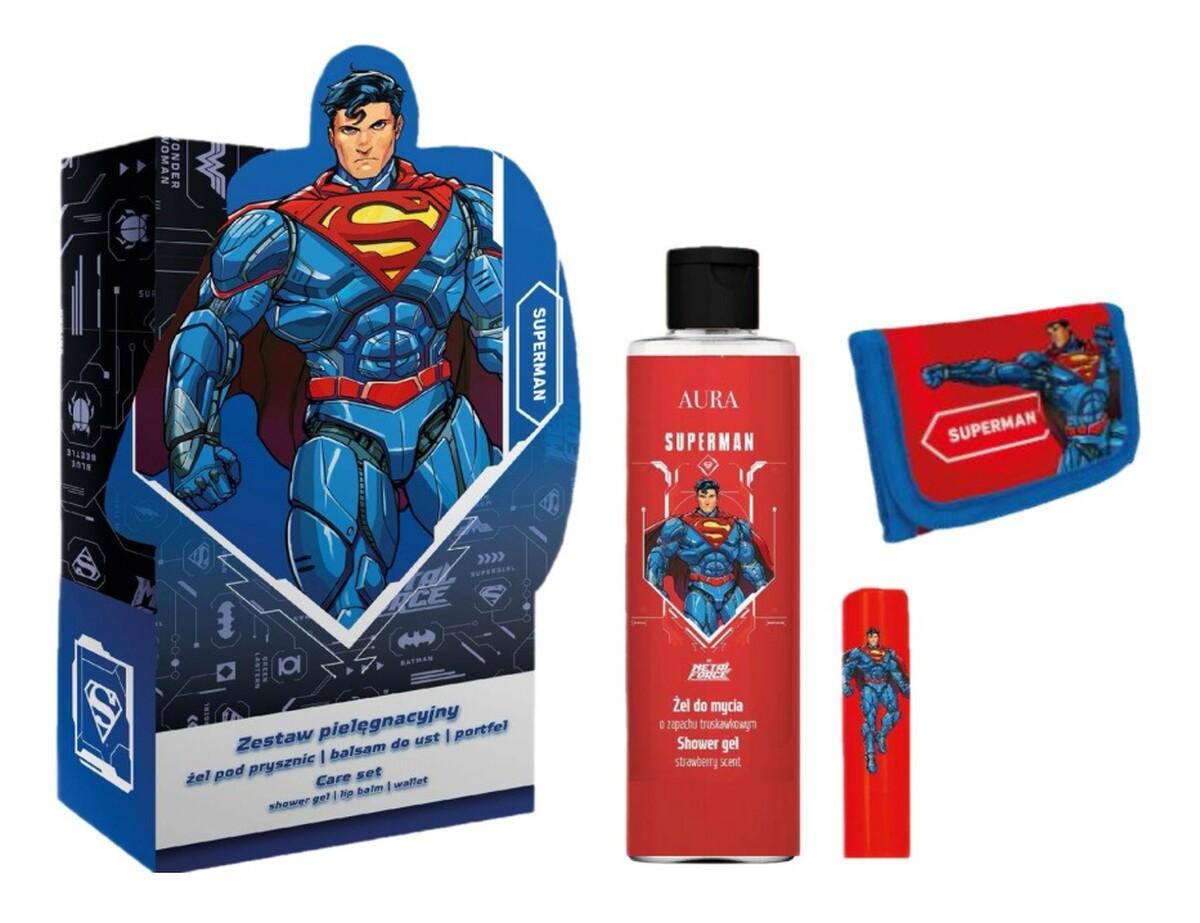 Zestaw żel pod prysznic 200ml + balsam do ust 3.8g + portfel