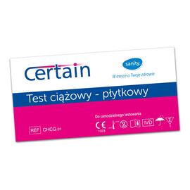 Certain test ciążowy płytkowy