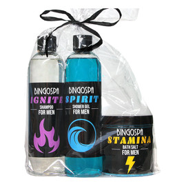 Zestaw dla mężczyzn Szampon 300ml Żel 300ml i Sól 300g