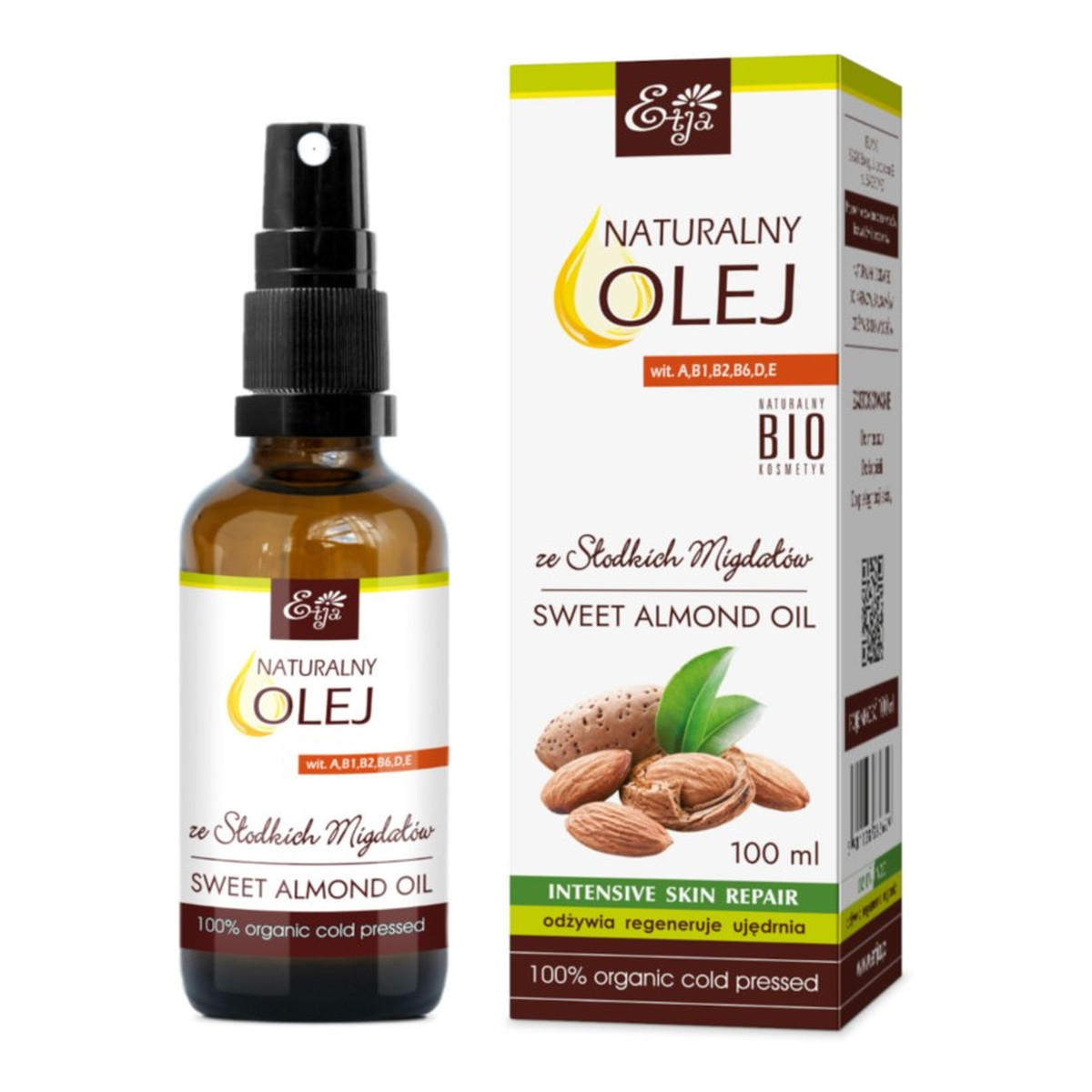 Etja Olej ze słodkich migdałow BIO 100ml