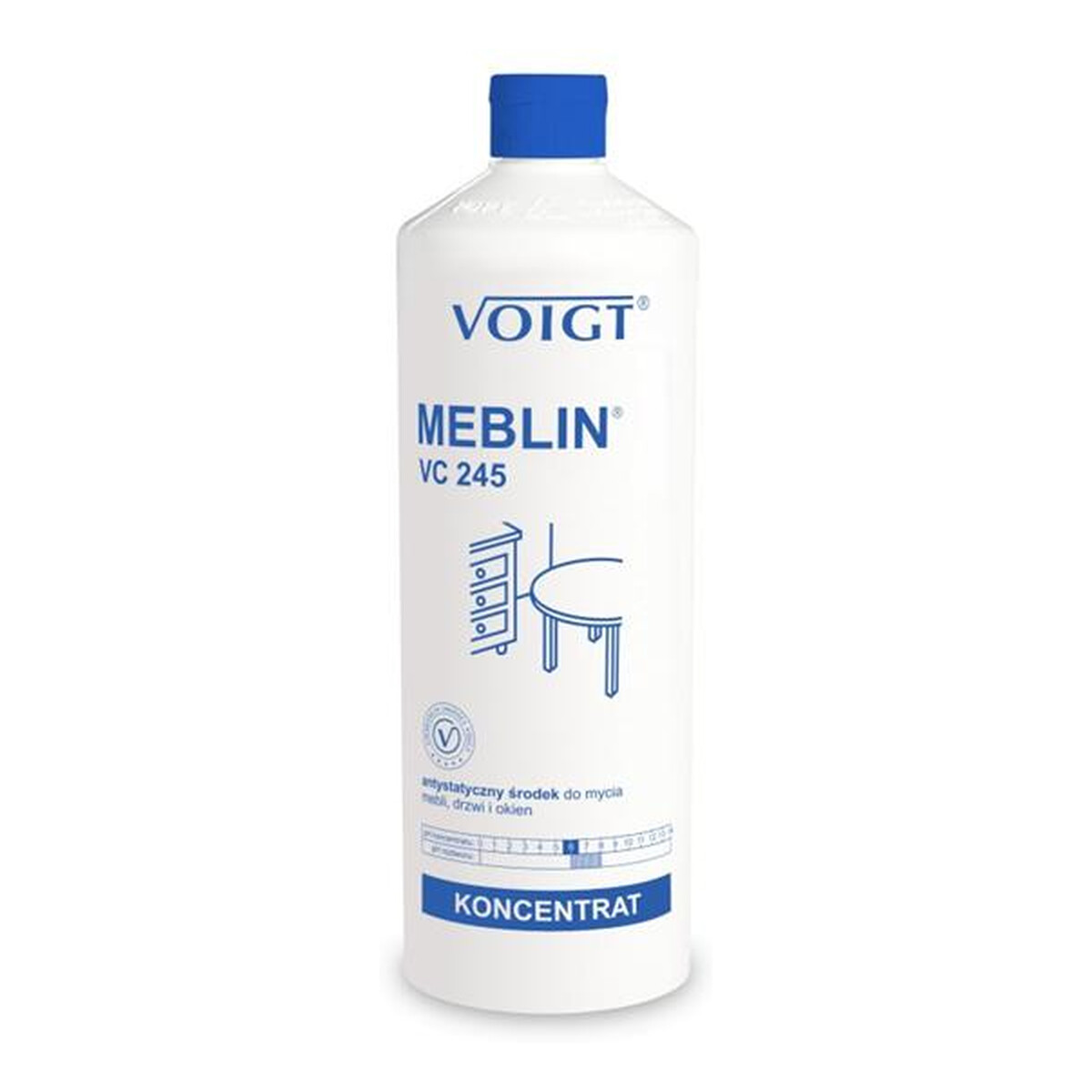 Voigt Meblin Antystatyczny Środek do mycia mebli drzwi I okien VC245 1000ml