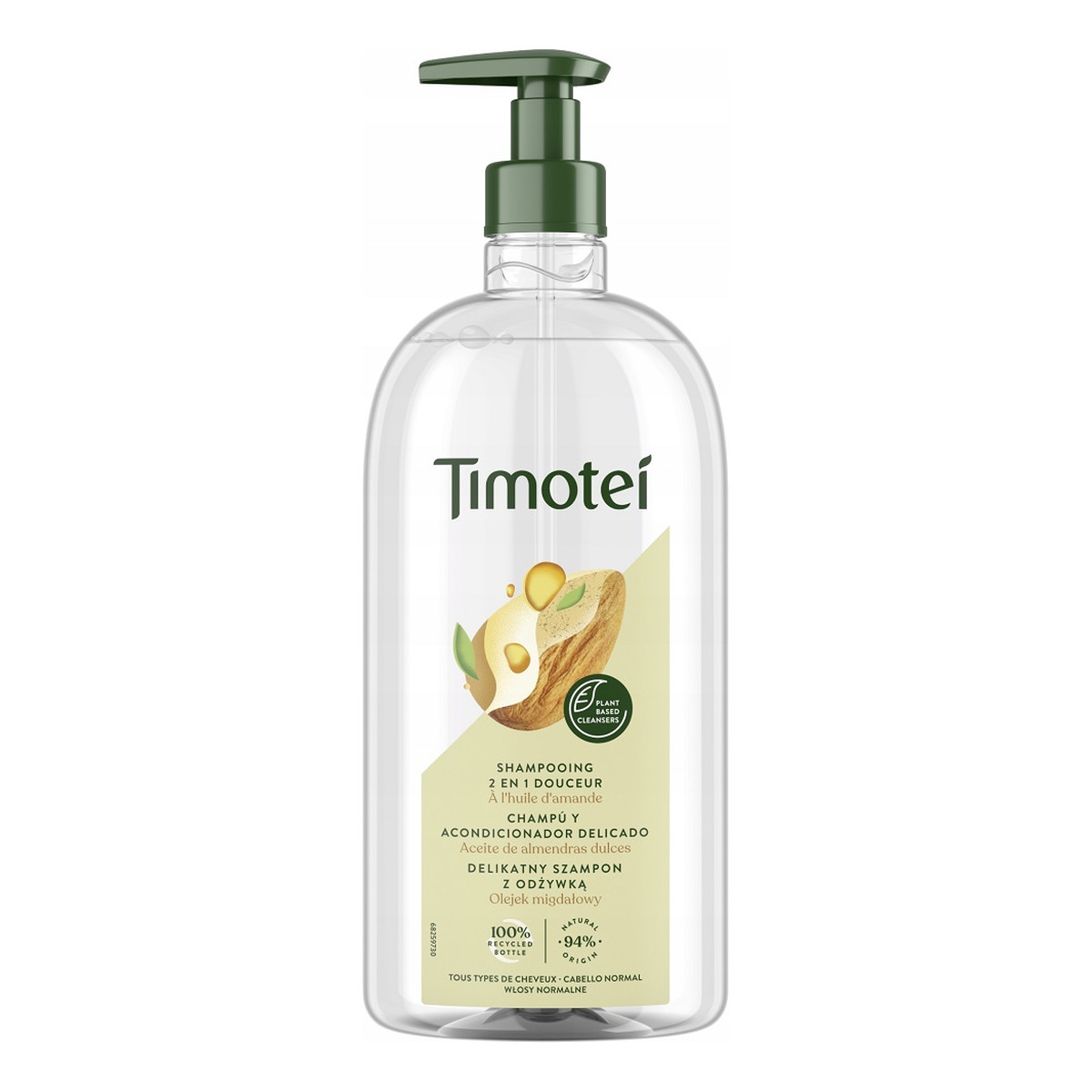 Timotei Delikatny szampon z odżywką do włosów normalnych 750ml