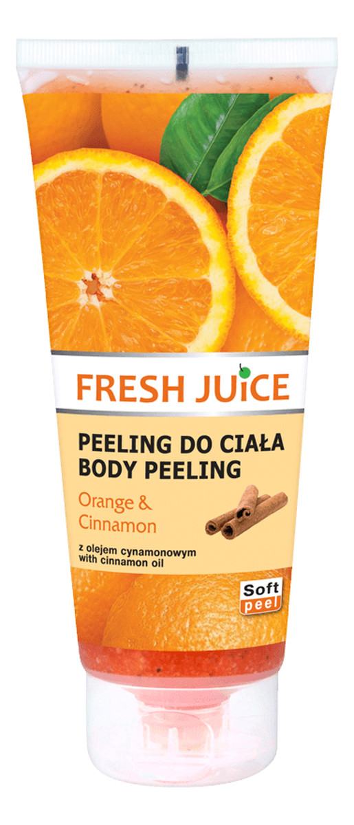 Żel peelingujący do ciała z ekstraktem z pomarańczy i olejem cynamonowym