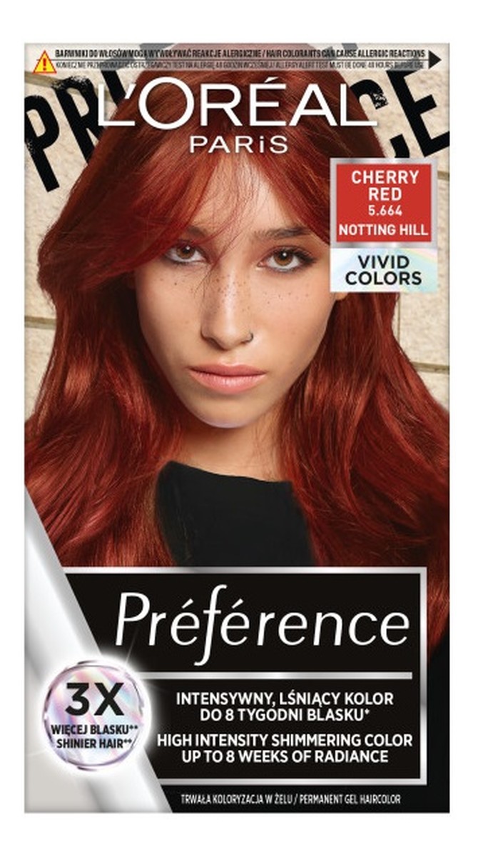 Preference vivid colors trwała farba do włosów 5.664 cherry red