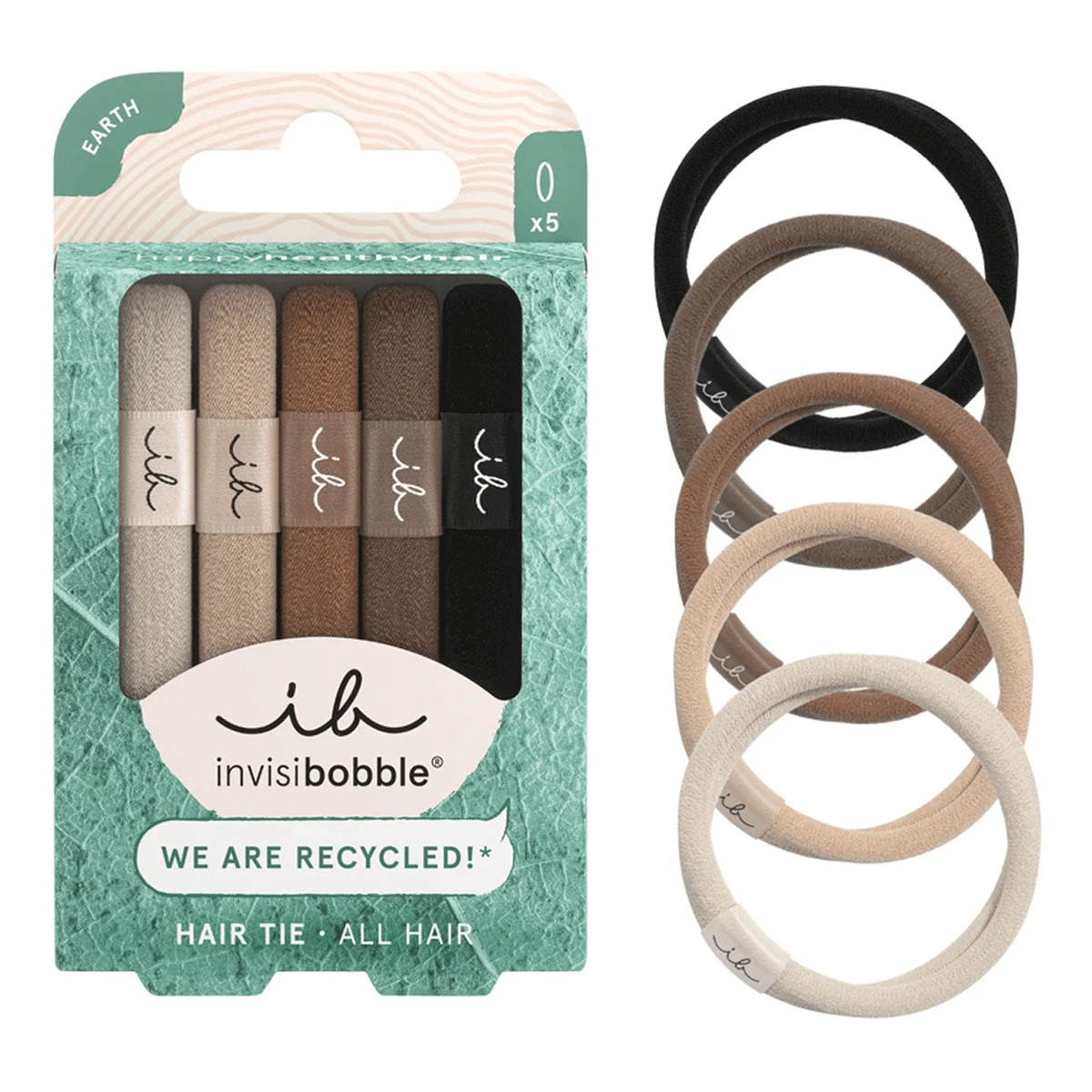 Invisibobble Hair Tie gumki do włosów Mocha 5szt.