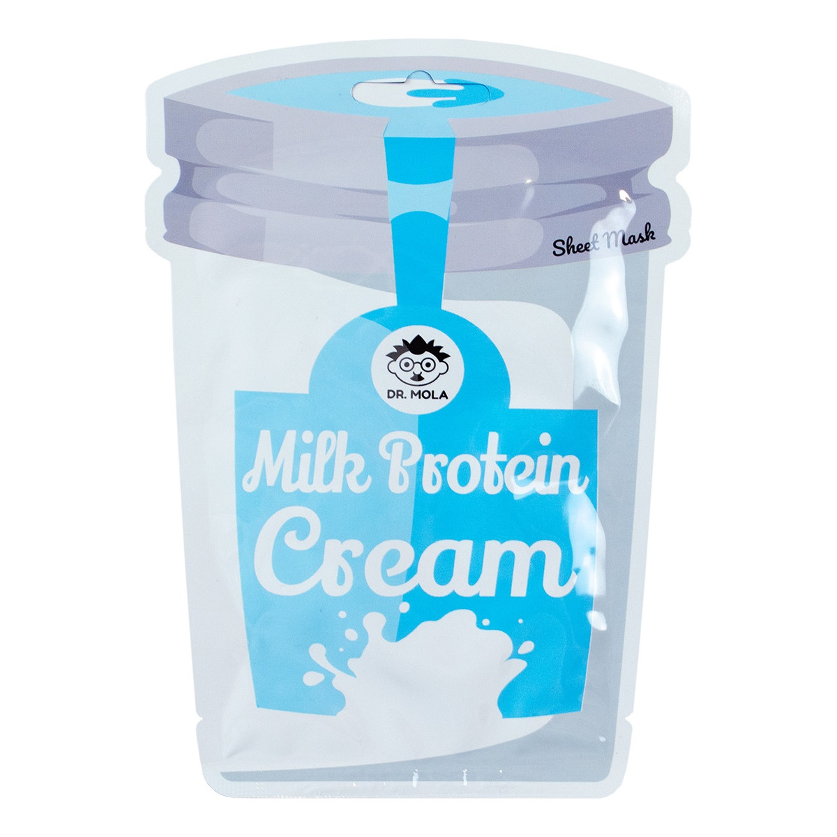 Dr. Mola Milk protein cream wygładzająca maseczka w płachcie na bazie protein mleka 23ml