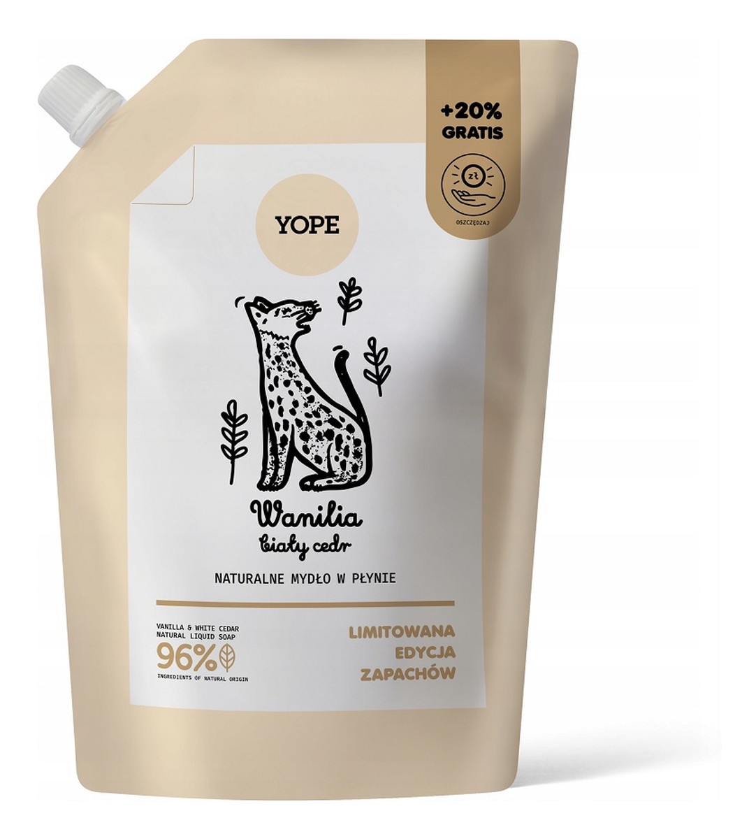 Mydło w płynie refill wanilia biały cedr