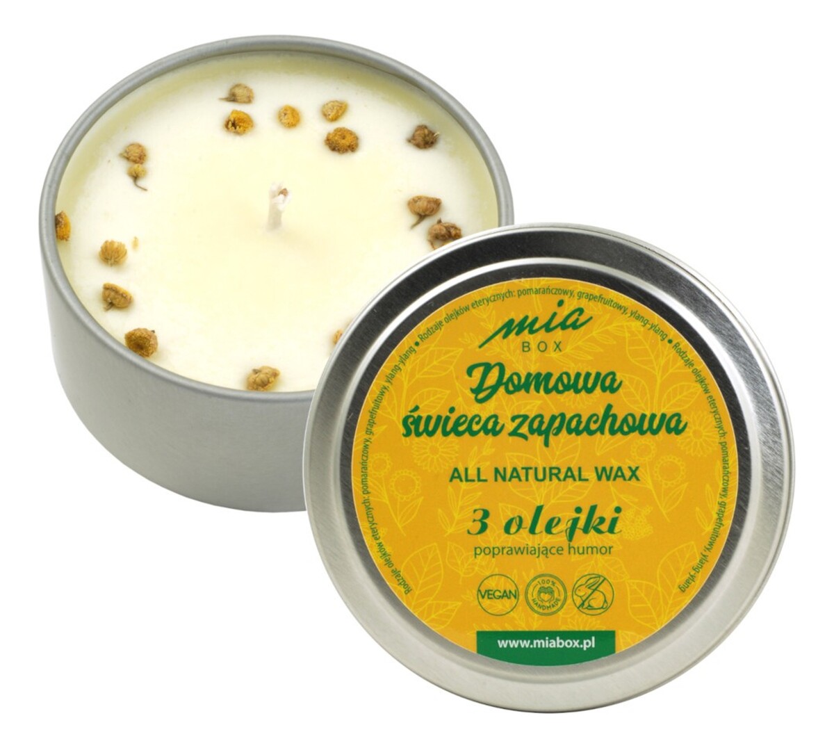Świeca sojowa 3 Olejki - Poprawiająca Humor