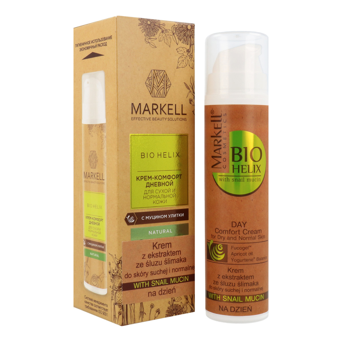 Markell Cosmetics Bio-Helix Krem Z Ekstraktem Ze Śluzu Ślimaka Do Skóry Suchej i Normalnej Na Dzień 50ml