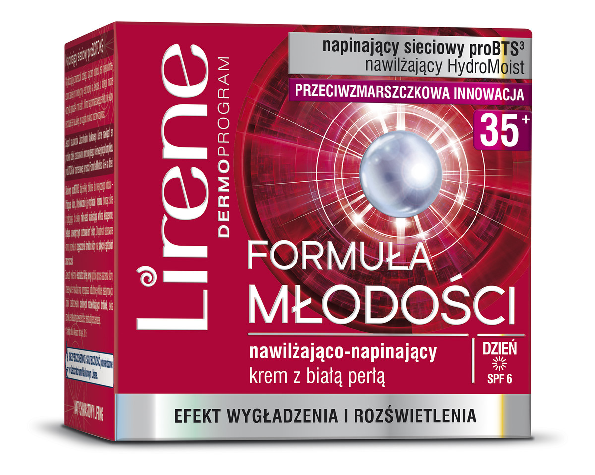 35+ Nawilżająco-napinający krem z białą perłą na dzień