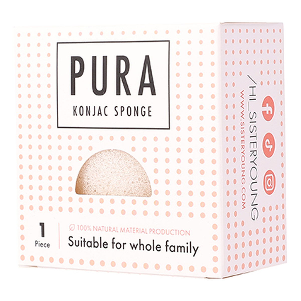 Sister Young Pura Konjac Gąbka do mycia twarzy