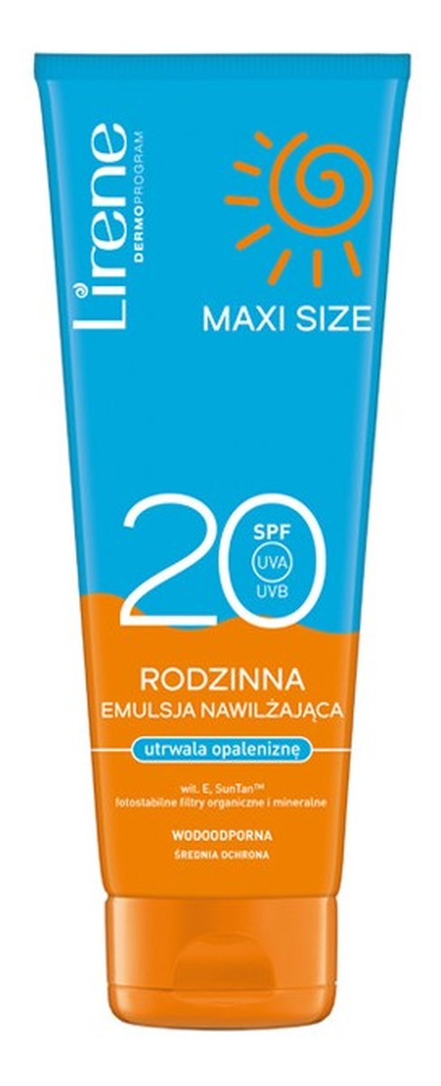Rodzinna emulsja do opalania utrwalająca opaleniznę SPF 20 Maxi Size