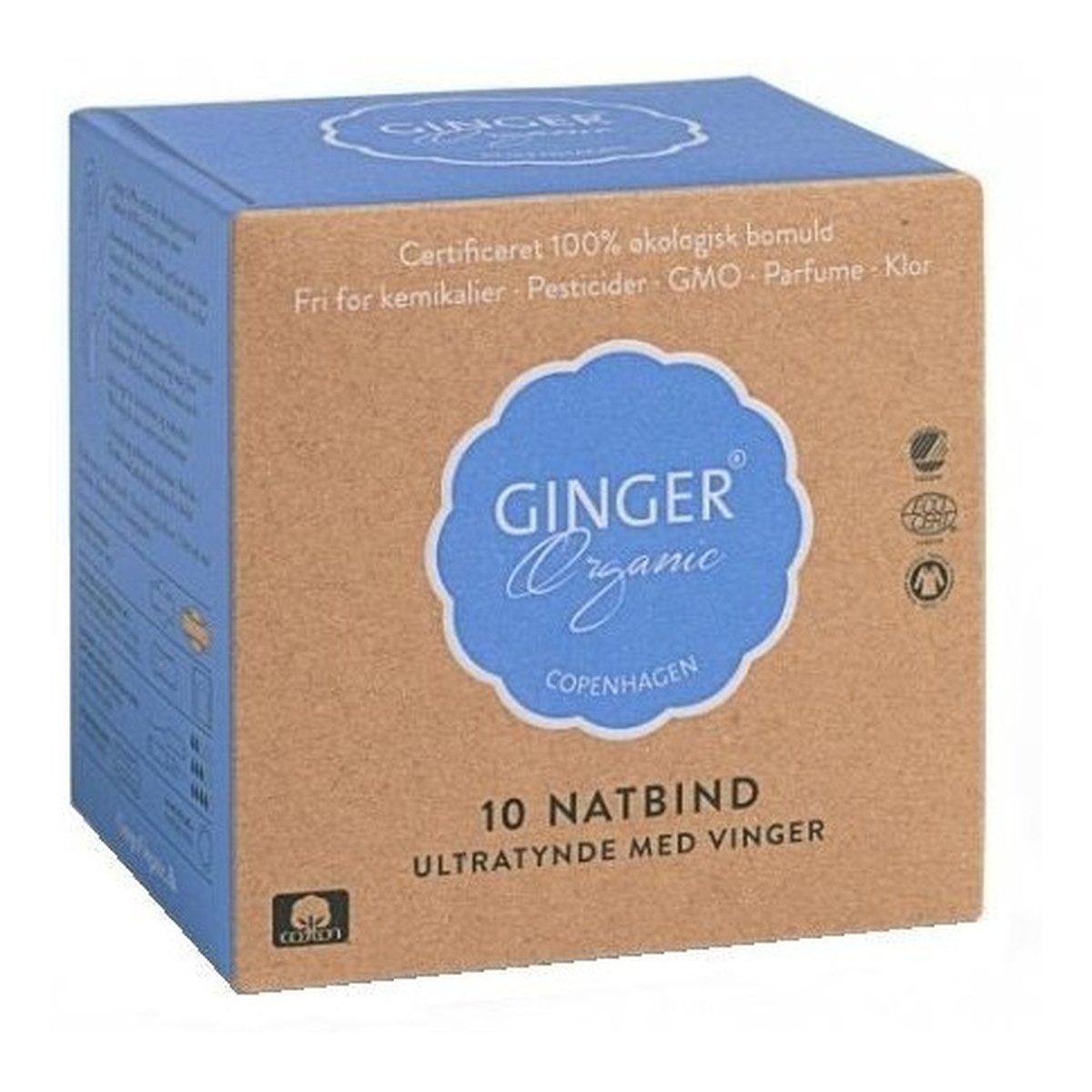 Ginger Organic Podpaski na noc 10szt