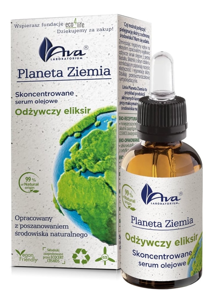 Planeta ziemia skoncentrowane serum olejowe