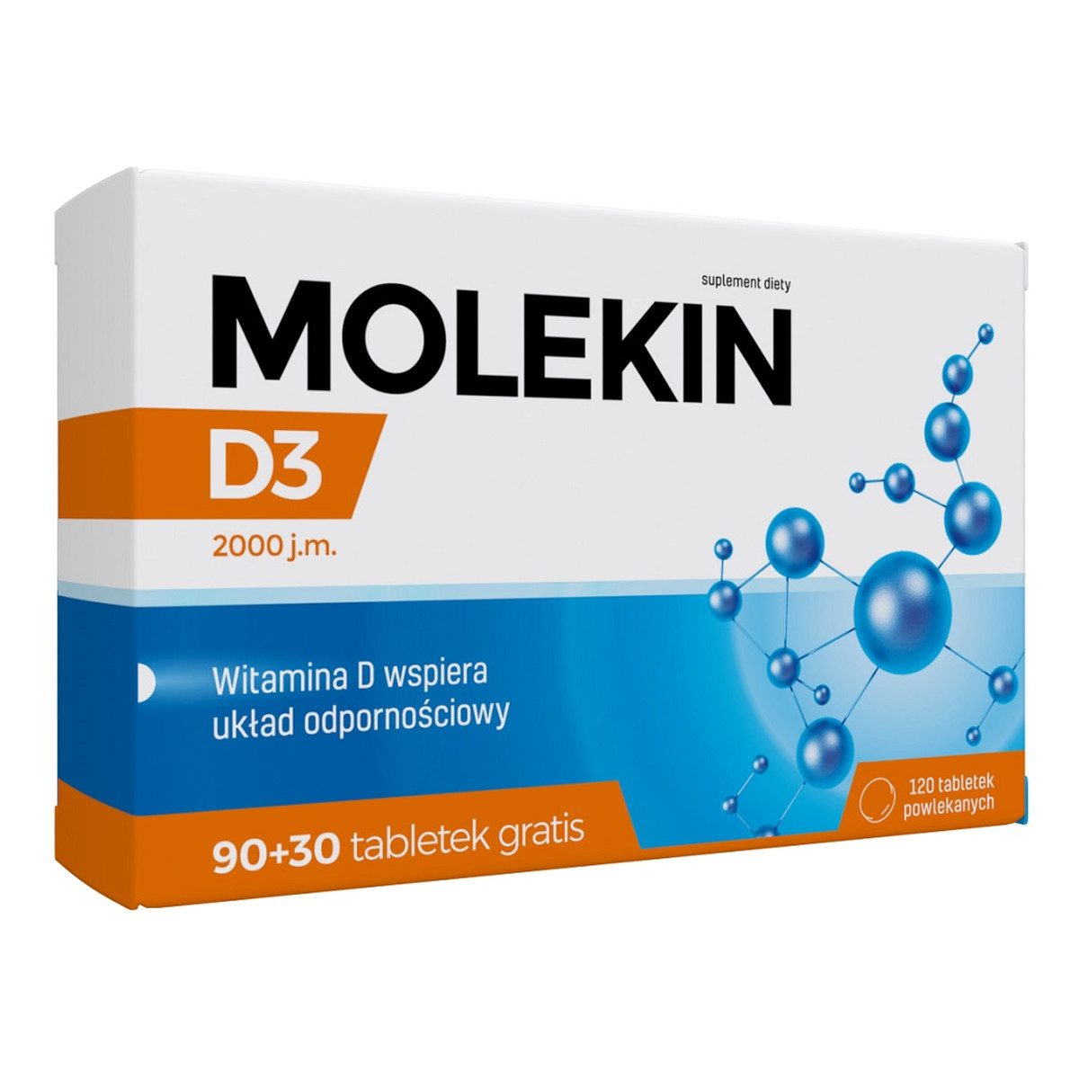 Molekin D3 2000 j.m. 120 tabletek powlekanych