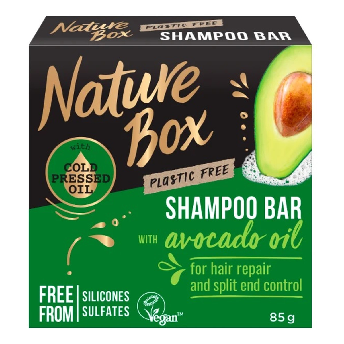 Nature Box Shampoo bar szampon do włosów w kostce avocado oil 85g