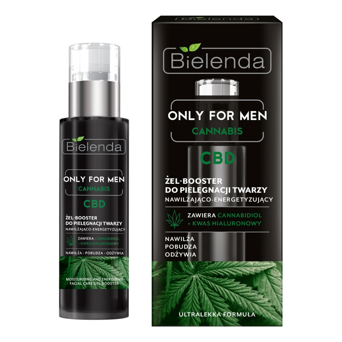 Bielenda Only for Men Cannabis CBD Żel-Booster do pielęgnacji twarzy 30ml