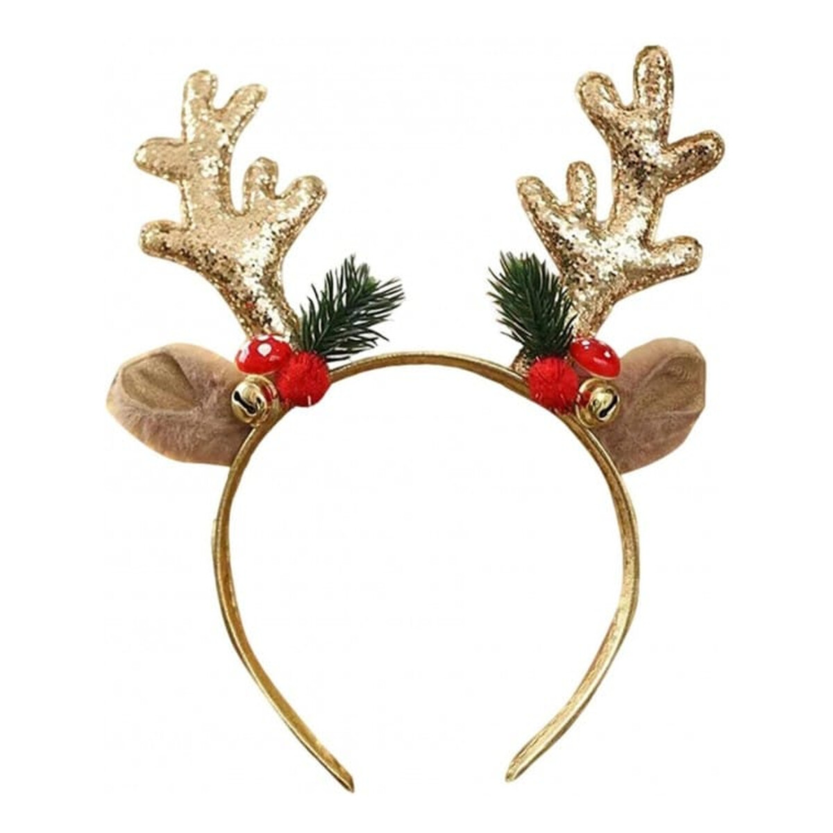Ecarla Opaska do włosów Świąteczna z uszkami i rogami Renifer