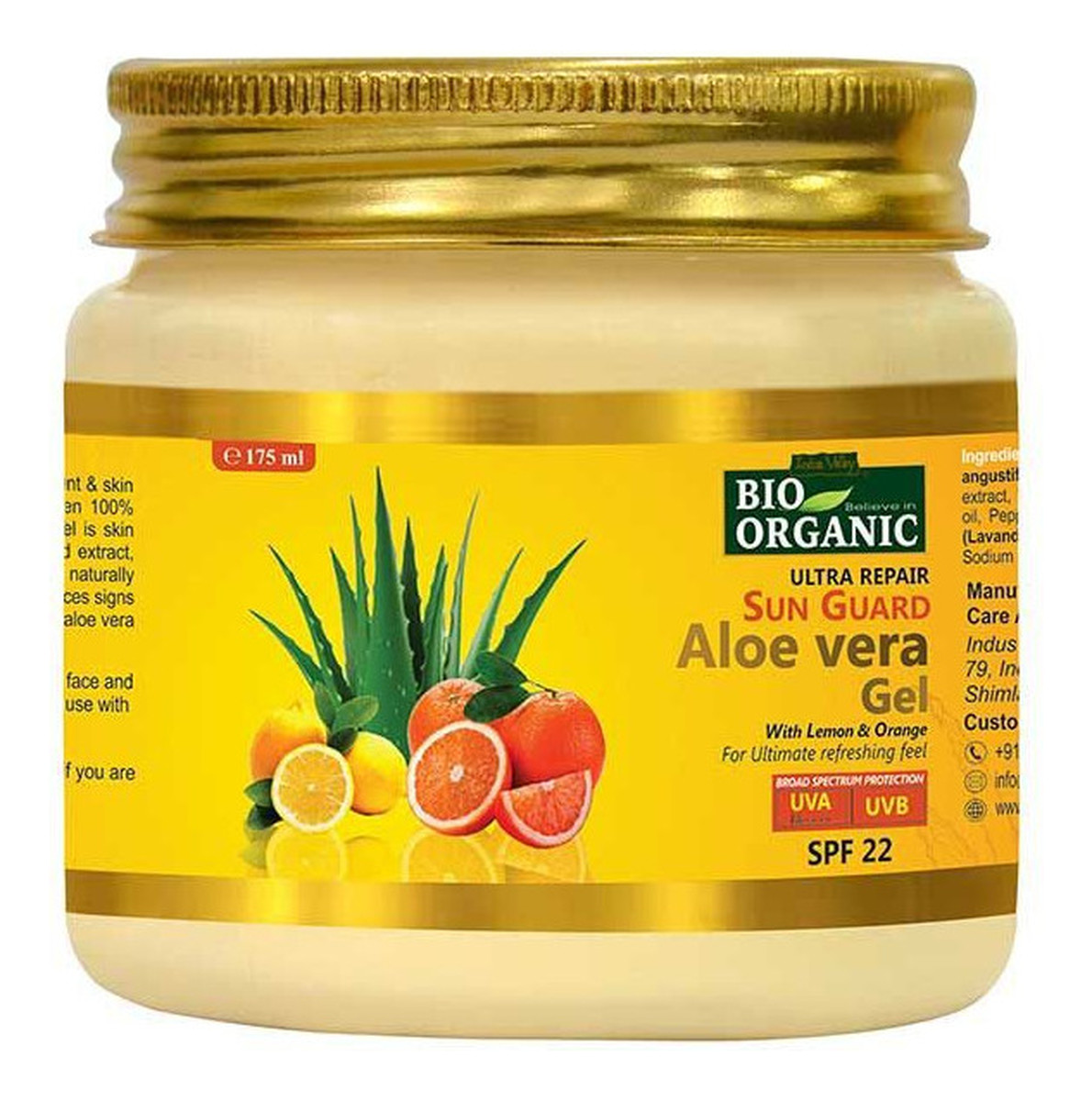 Aloe Vera Aloesowy krem przeciwsłoneczny SPF 22