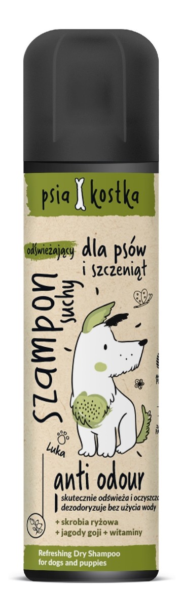 Odświeżający Suchy Szampon "Luka" dla psów i szczeniąt - Anti Odour