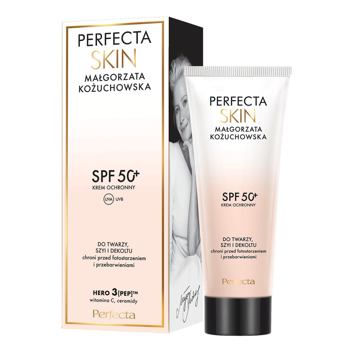 Perfecta Skin Małgorzata Kożuchowska Krem ochronny spf50+ do twarzy szyi i dekoltu 50ml