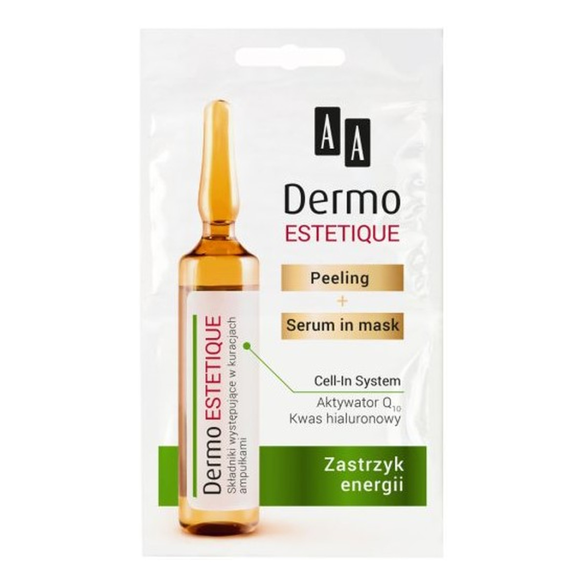 AA Dermo Estetique Zastrzyk Energii Aktywator Q10 Peeling + Serum 10ml