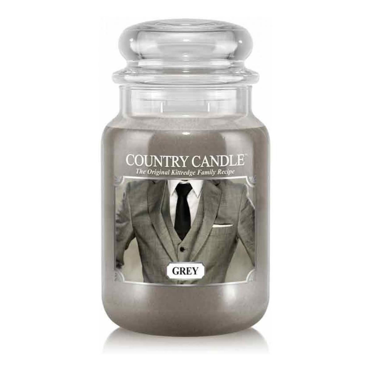 Country Candle Duża świeca zapachowa z dwoma knotami grey 652g