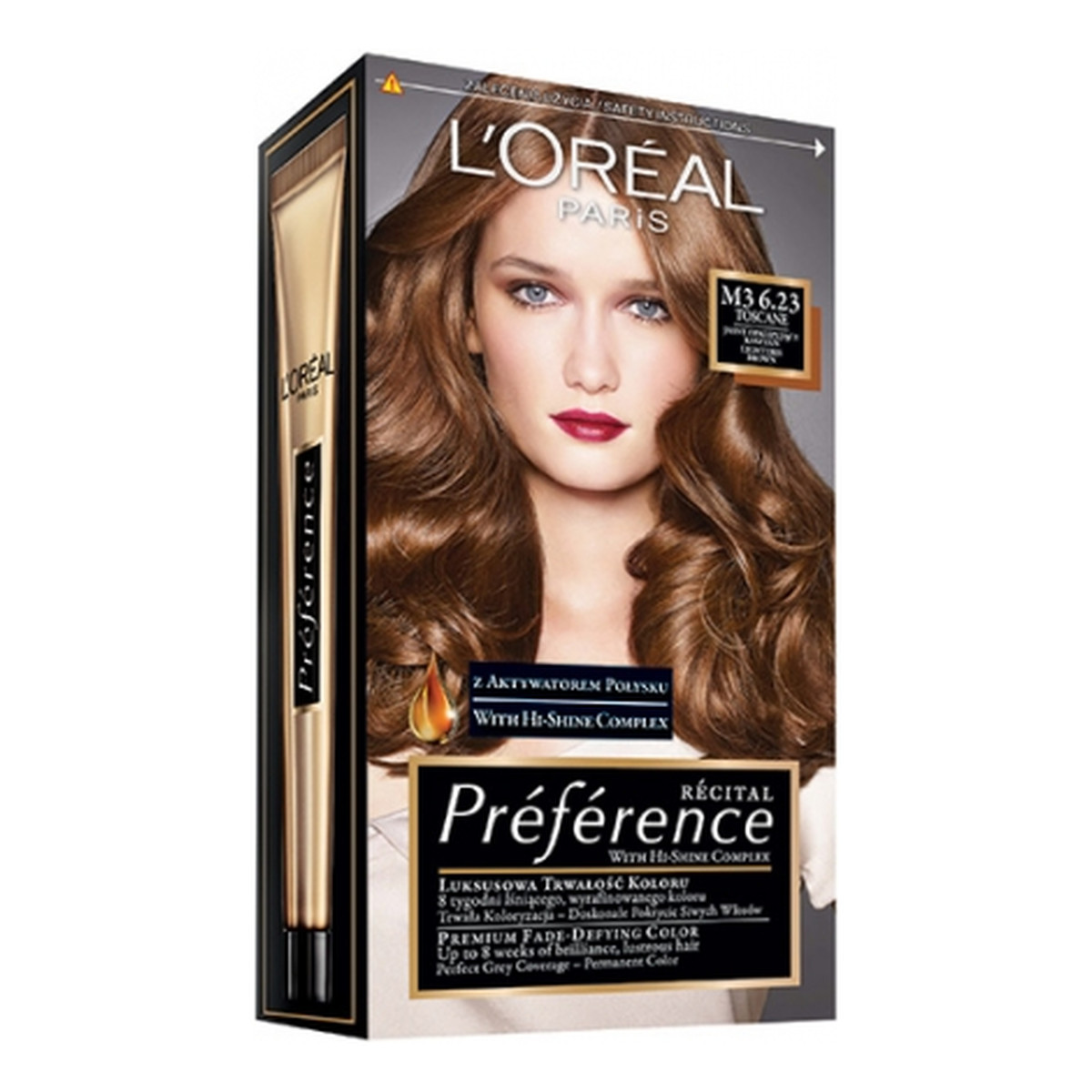 Loreal Paris Preference Recital Farba Do Włosów M3 623 Toscane Jasny Opalizujący Kasztan 7222