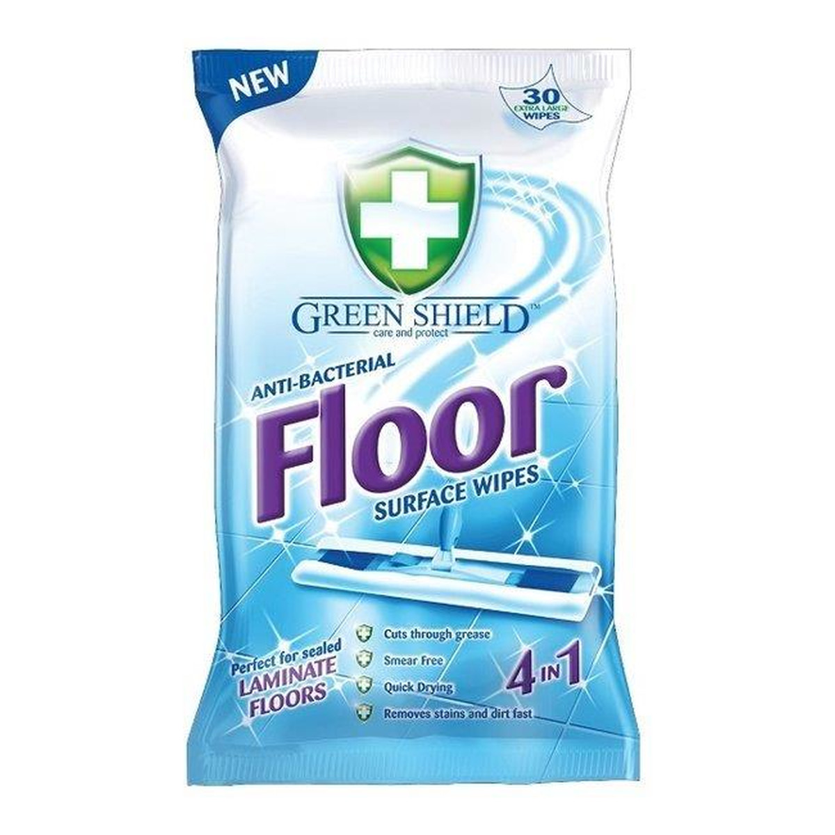 Green Shield Floor Wipes Antibacterial nawilżone chusteczki do mycia podłóg 24szt